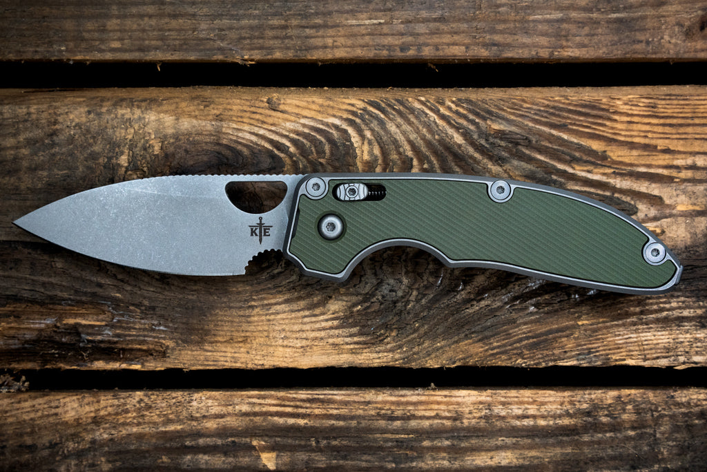 (PREORDER) Alter Folding Knife - Smooth Titanium + OD Green G10