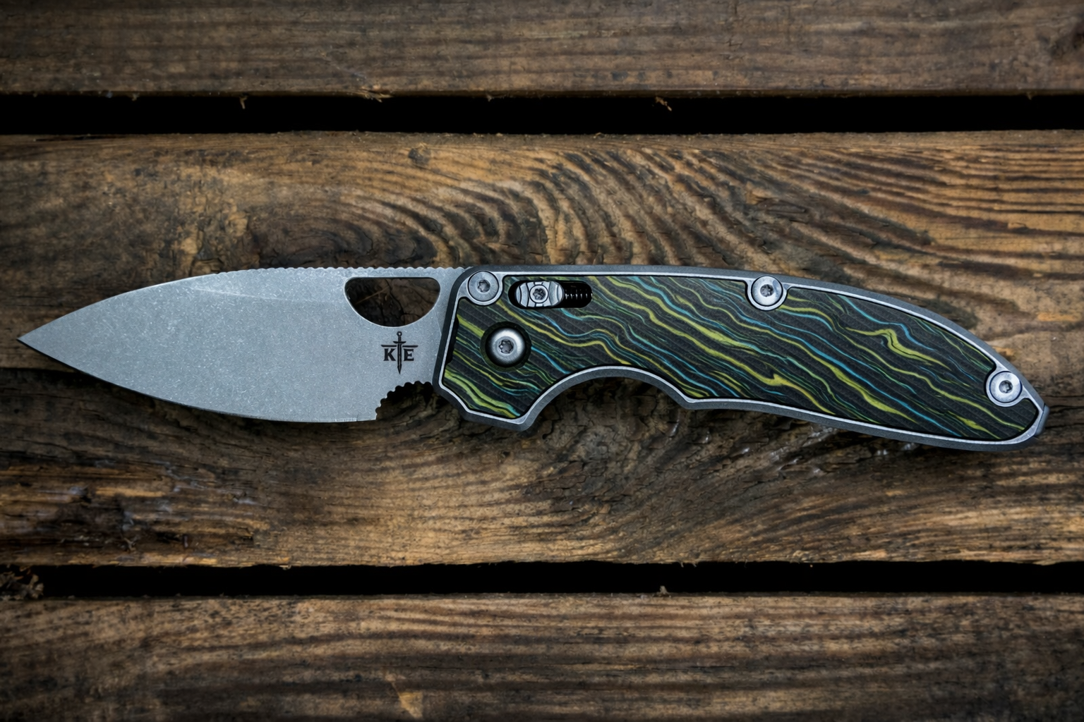 Smooth Damascus G10 (Yellow/Black) Inlays