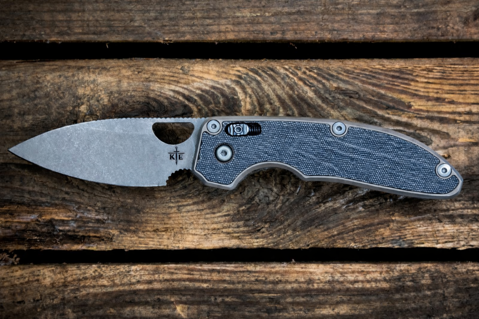 Denim Canvas Micarta Inlays