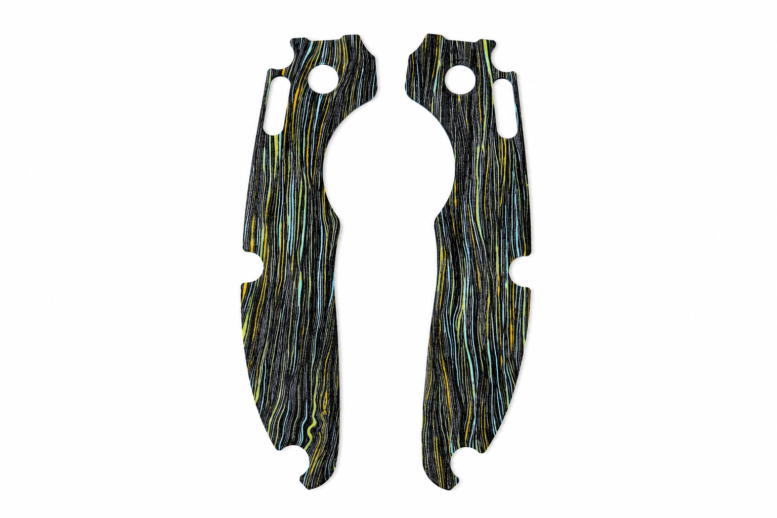 Smooth Damascus G10 (Yellow/Black) Inlay Set